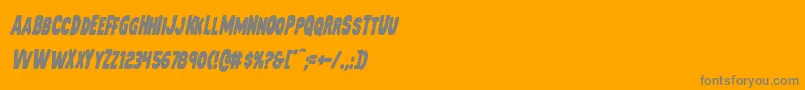 Mysterymobilecondital Font – Gray Fonts on Orange Background