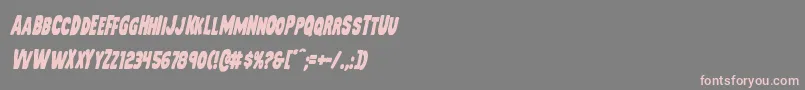 Mysterymobilecondital Font – Pink Fonts on Gray Background