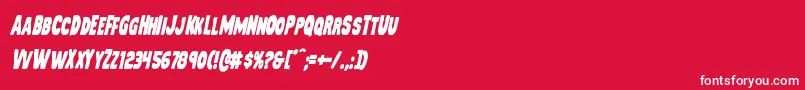 Mysterymobilecondital Font – White Fonts on Red Background