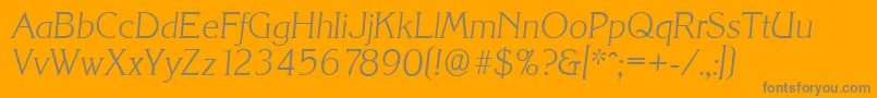 KorinthserialXlightItalic Font – Gray Fonts on Orange Background