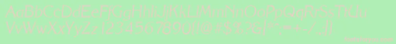 フォントKorinthserialXlightItalic – 緑の背景にピンクのフォント