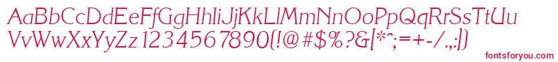 KorinthserialXlightItalic Font – Red Fonts