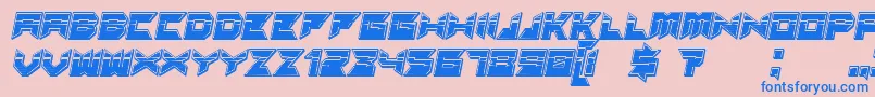 Suggested3DfilledgradientItalic Font – Blue Fonts on Pink Background