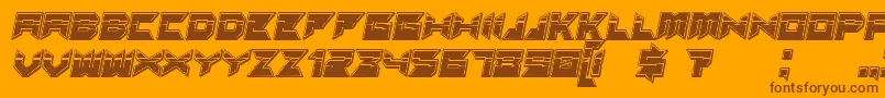 Suggested3DfilledgradientItalic Font – Brown Fonts on Orange Background