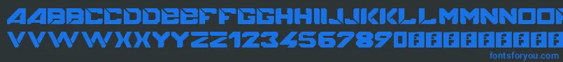 Bigmacca Font – Blue Fonts on Black Background