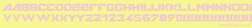 Bigmacca Font – Pink Fonts on Yellow Background