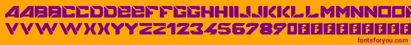 Bigmacca Font – Purple Fonts on Orange Background