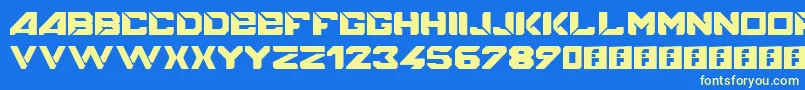 Bigmacca Font – Yellow Fonts on Blue Background