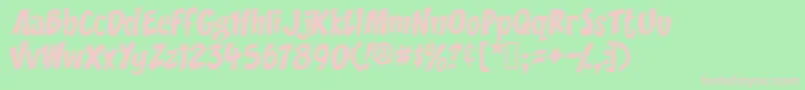 Yikes Font – Pink Fonts on Green Background