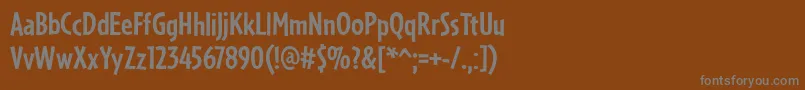 PfmanifestoBold Font – Gray Fonts on Brown Background