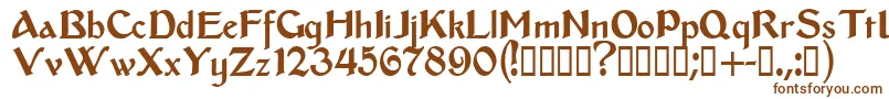 Middleages-fontti – ruskeat fontit valkoisella taustalla