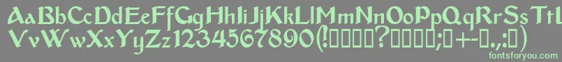 Middleages Font – Green Fonts on Gray Background