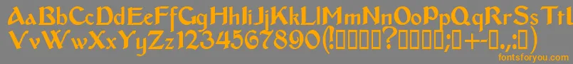 Middleages Font – Orange Fonts on Gray Background