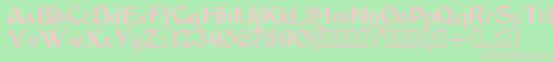 Middleages Font – Pink Fonts on Green Background