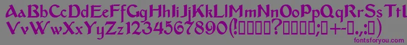Middleages-fontti – violetit fontit harmaalla taustalla