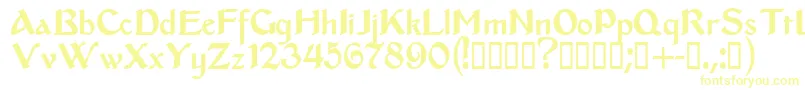 Middleages-Schriftart – Gelbe Schriften