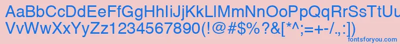 HelveticaCeRegular Font – Blue Fonts on Pink Background