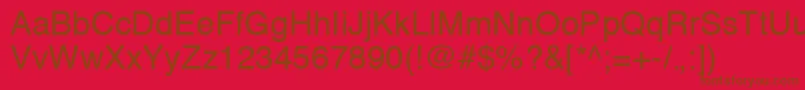 HelveticaCeRegular Font – Brown Fonts on Red Background