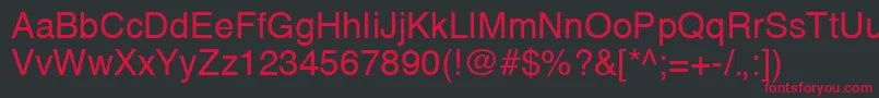 HelveticaCeRegular Font – Red Fonts on Black Background