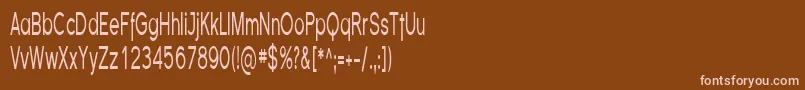 フォントFlorsn05 – 茶色の背景にピンクのフォント