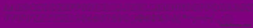Czcionka ArmyHollowCondensed – czarne czcionki na fioletowym tle