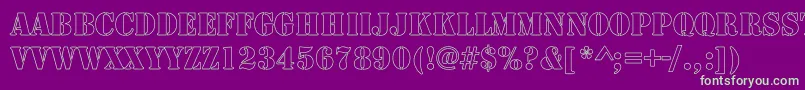 ArmyHollowCondensed Font – Green Fonts on Purple Background