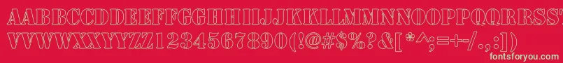 ArmyHollowCondensed Font – Green Fonts on Red Background