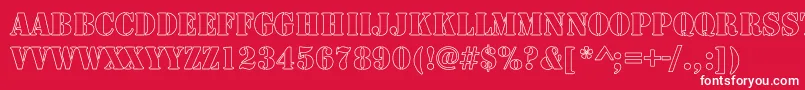 ArmyHollowCondensed Font – White Fonts on Red Background