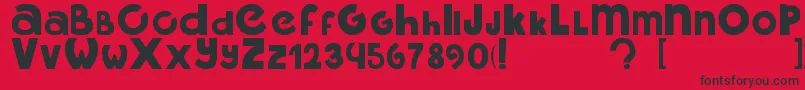 MidoIgual Font – Black Fonts on Red Background