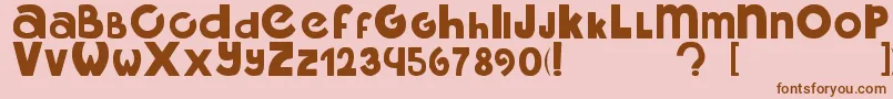 MidoIgual Font – Brown Fonts on Pink Background