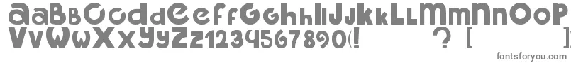 フォントMidoIgual – 白い背景に灰色の文字