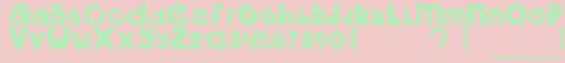 MidoIgual Font – Green Fonts on Pink Background