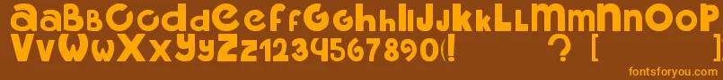 MidoIgual Font – Orange Fonts on Brown Background