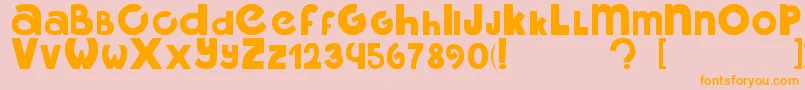 MidoIgual Font – Orange Fonts on Pink Background