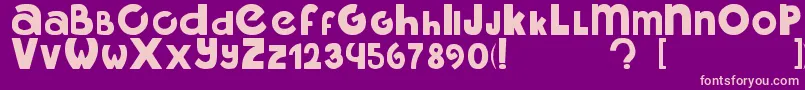 MidoIgual Font – Pink Fonts on Purple Background