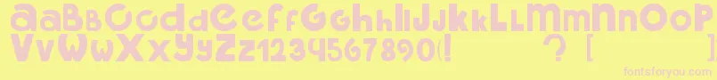 MidoIgual Font – Pink Fonts on Yellow Background