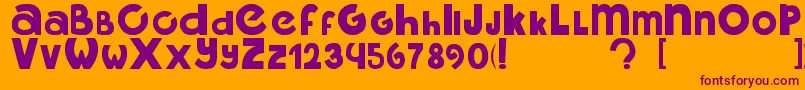 MidoIgual Font – Purple Fonts on Orange Background