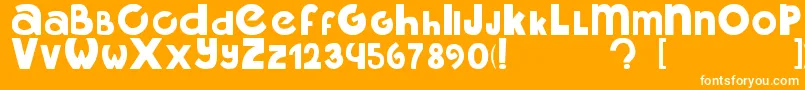 MidoIgual Font – White Fonts on Orange Background