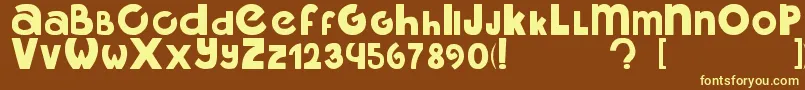 MidoIgual Font – Yellow Fonts on Brown Background