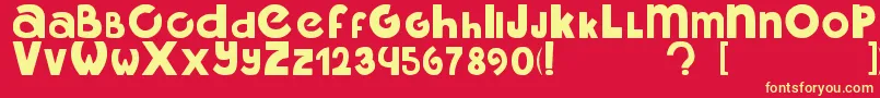 MidoIgual Font – Yellow Fonts on Red Background