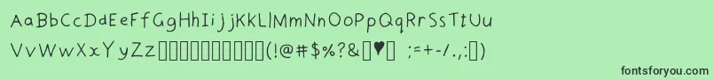 DoodleHead Font – Black Fonts on Green Background