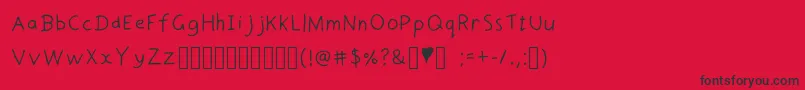 DoodleHead Font – Black Fonts on Red Background