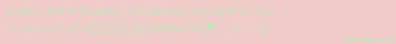 DoodleHead Font – Green Fonts on Pink Background