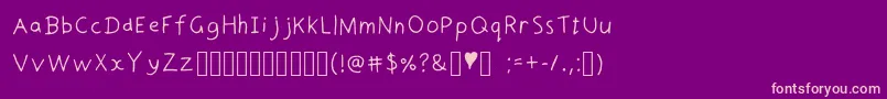 DoodleHead Font – Pink Fonts on Purple Background