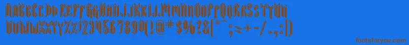 Sarcophagus Font – Brown Fonts on Blue Background