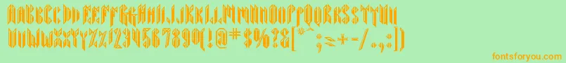 Sarcophagus Font – Orange Fonts on Green Background