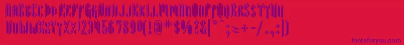 Sarcophagus Font – Purple Fonts on Red Background