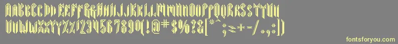 Шрифт Sarcophagus – жёлтые шрифты на сером фоне