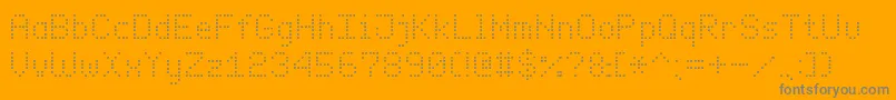 フォントEnhancedDotDigital7 – オレンジの背景に灰色の文字