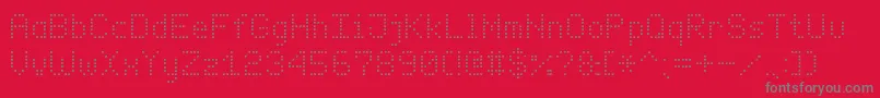 EnhancedDotDigital7 Font – Gray Fonts on Red Background